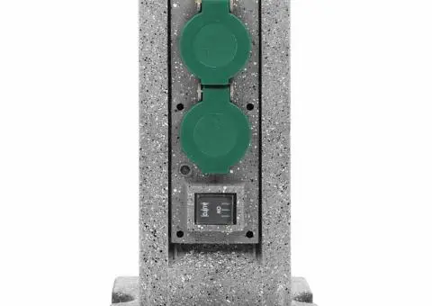 Priză de grădină verticală cu senzor de seară, plastic - 3/5