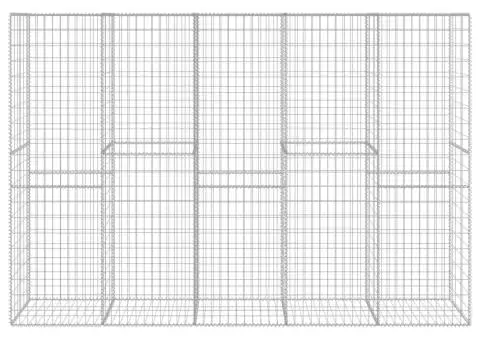 Perete gabion cu capace, 300 x 50 x 200 cm, oțel galvanizat - 3/5