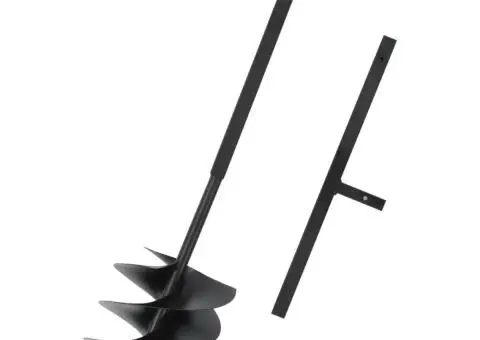 Burghiu de pământ cu mâner, negru, 250 mm, oțel - 1/4