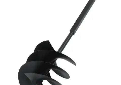 Burghiu de pământ cu mâner, negru, 250 mm, oțel - 3/4