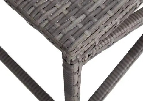 Bancă de grădină, gri, 120 cm, poliratan - 4/5