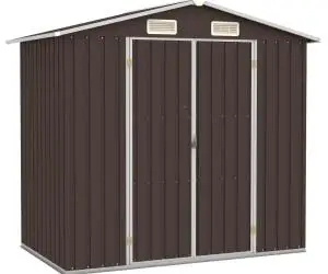 vidaXL Șopron de grădină, maro, 205 x 129 x 183, oțel galvanizat