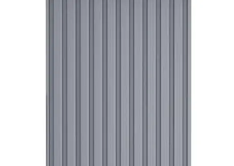 Șopron de grădină, gri, 205 x 129 x 183, oțel galvanizat - 4/5