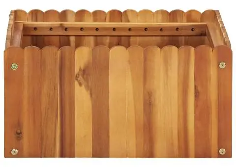 Strat înălțat de grădină, 50 x 50 x 25 cm, lemn masiv de acacia - 2/5