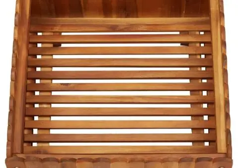 Strat înălțat de grădină, 50 x 50 x 25 cm, lemn masiv de acacia - 3/5