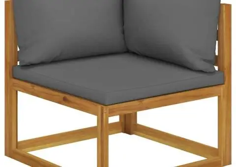 Set mobilier grădină cu perne, 5 piese, lemn masiv acacia - 4/5