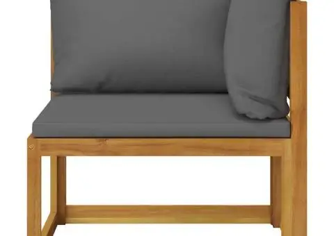 Set mobilier grădină cu perne, 5 piese, lemn masiv acacia - 5/5