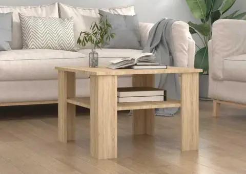 Măsuță de cafea, stejar sonoma, 60x60x42 cm, lemn prelucrat - 1/5