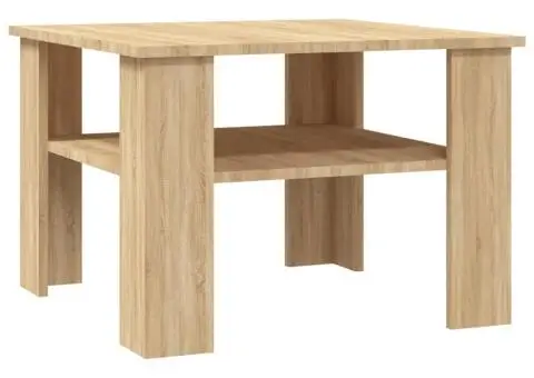 Măsuță de cafea, stejar sonoma, 60x60x42 cm, lemn prelucrat - 2/5