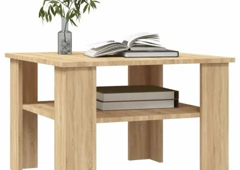 Măsuță de cafea, stejar sonoma, 60x60x42 cm, lemn prelucrat - 3/5