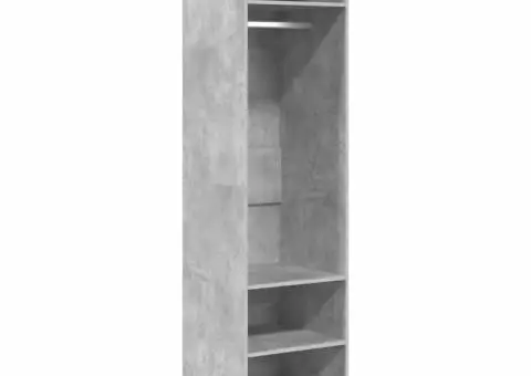 Șifonier, gri beton, 50x50x200 cm, lemn prelucrat - 2/5