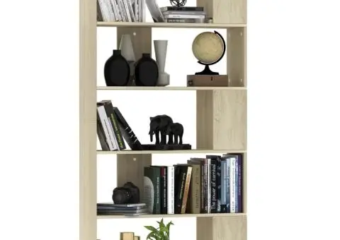 Bibliotecă/Separator, stejar sonoma 80x24x159 cm lemn prelucrat - 3/5