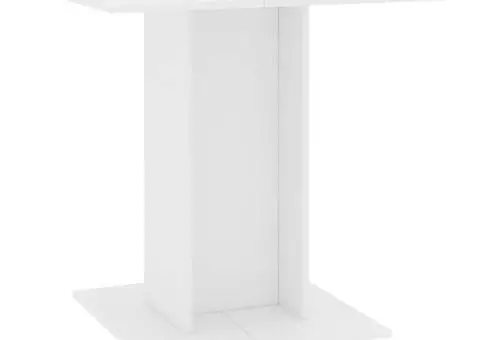 Masă de bucătărie, alb, 80x80x75 cm, lemn prelucrat - 2/5