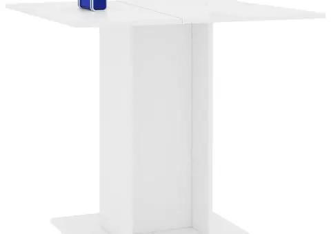 Masă de bucătărie, alb, 80x80x75 cm, lemn prelucrat - 5/5