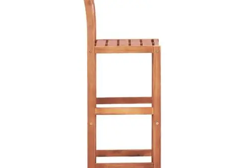 Scaune de bar, 2 buc., lemn masiv de acacia - 4/5