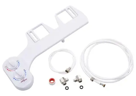 Accesoriu bideu pentru capac WC, apă rece & caldă, o duză - 2/5