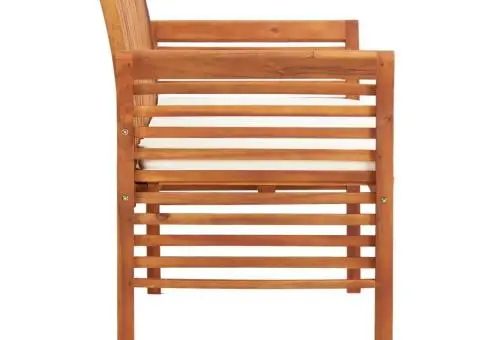 Bancă grădină cu 3 locuri & pernă, 150 cm, lemn masiv acacia - 3/5