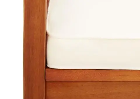 Bancă grădină cu 3 locuri & pernă, 150 cm, lemn masiv acacia - 5/5