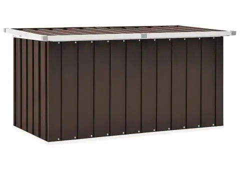Ladă de depozitare pentru grădină, maro, 129 x 67 x 65 cm - 2/5