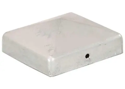 Capace stâlpi de gard piramidă 6 buc. metal galvanizat 81x81 mm - 3/5