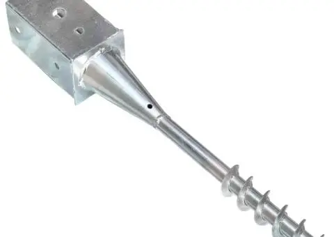 Țăruși de sol, 6 buc., argintiu, 8x8x57 cm, oțel galvanizat - 4/5