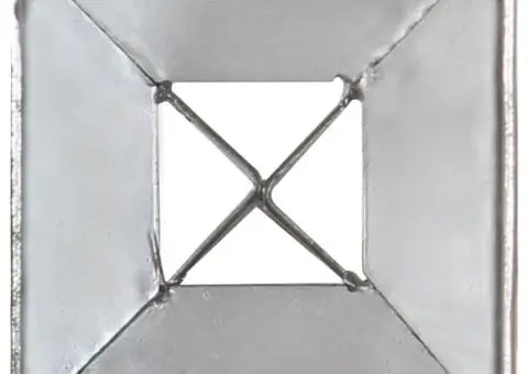 Țăruși de sol, 2 buc., argintiu, 7x7x90 cm, oțel galvanizat - 5/5