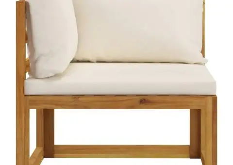 Set mobilier grădină cu perne, 5 piese, lemn masiv acacia - 4/5