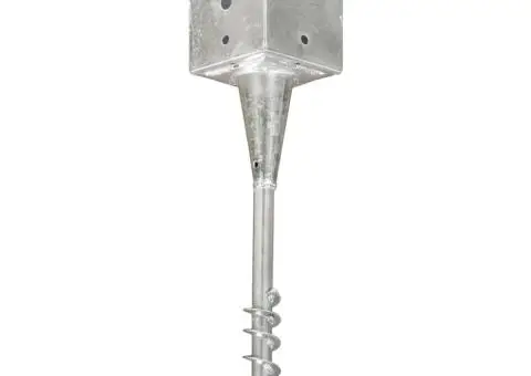 Țăruși de sol, 6 buc., argintiu, 12x12x56 cm, oțel galvanizat - 2/5