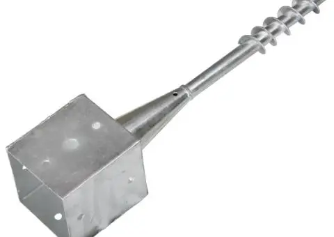 Țăruși de sol, 6 buc., argintiu, 12x12x56 cm, oțel galvanizat - 3/5