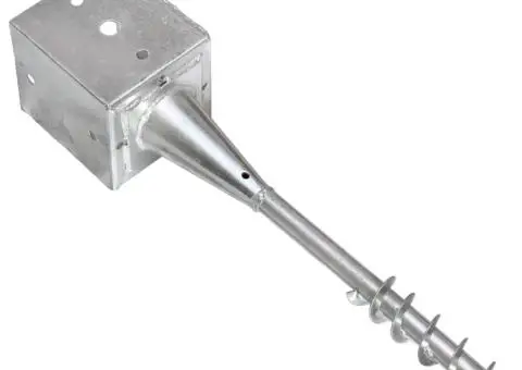 Țăruși de sol, 6 buc., argintiu, 12x12x56 cm, oțel galvanizat - 4/5