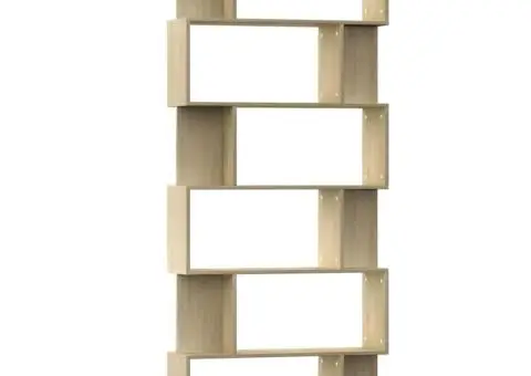 Bibliotecă/Separator, stejar sonoma 80x24x192 cm lemn prelucrat - 2/5