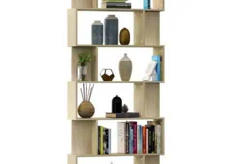 Bibliotecă/Separator, stejar sonoma 80x24x192 cm lemn prelucrat - 3/5