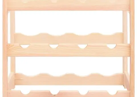 Suport de vin pentru 12 sticle, lemn de pin - 2/5