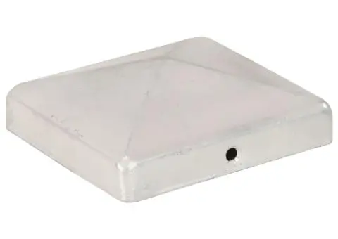 Capace stâlpi gard piramidă 6 buc. metal galvanizat 101x101 mm - 3/5