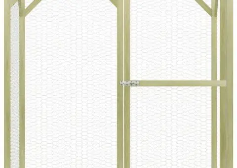 Coteț pentru păsări, 1,5 x 1,5 x 1,5 m, lemn de pin tratat - 2/5