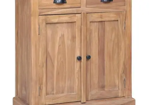 Dulap lateral, 65 x 30 x 75 cm, lemn masiv de tec - 1/5