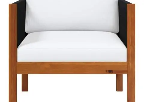 Scaune de grădină, 2 buc., lemn masiv de acacia - 3/5