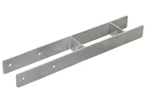 Ancore de gard, 6 buc., argintiu, 9x6x60 cm, oțel galvanizat - 2/5