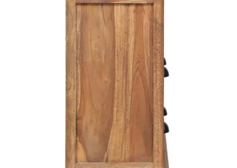 Dulap lateral, 60 x 30 x 60 cm, lemn masiv de tec - 4/5