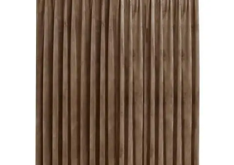 Draperie opacă, bej, 290 x 245 cm, catifea, cu cârlige - 2/5