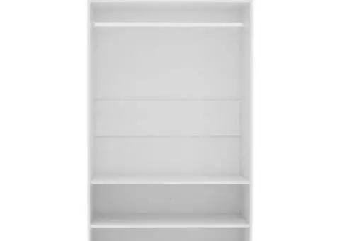 Șifonier, alb, 100x50x200 cm, lemn prelucrat - 5/5