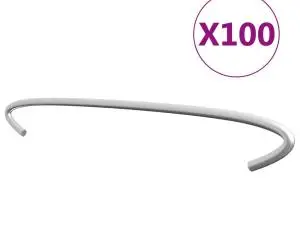 vidaXL Cârlige pentru gabioane, 100 buc., oțel galvanizat, 40 cm