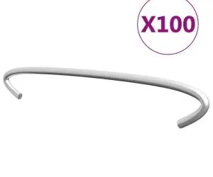 vidaXL Cârlige pentru gabioane, 100 buc., oțel galvanizat, 15 cm