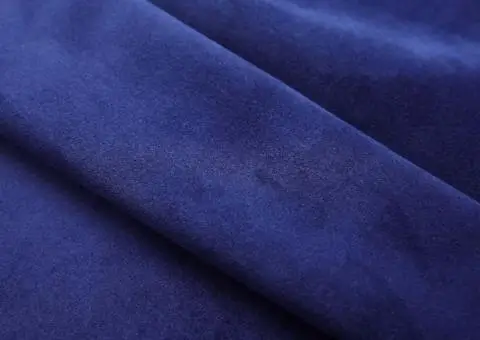 Draperii opace cu inele, 2 buc., albastru, 140x245 cm, catifea - 4/5