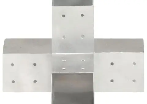 Conector de grindă, formă X, 81 x 81 mm, metal galvanizat - 2/5