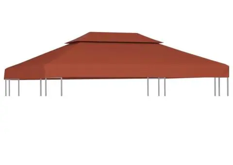 Acoperiș de pavilion, 2 niveluri, cărămiziu, 4x3 m, 310 g/m² - 1/5