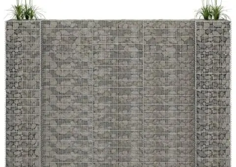 Jardinieră gabion în formă de H, 260 x 40 x 180 cm, sârmă oțel - 1/5
