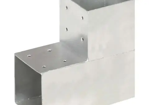 Conectori grindă, formă L, 4 buc, 101x101 mm, metal galvanizat - 2/5