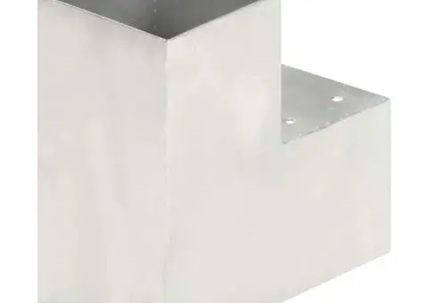 Conectori grindă, formă L, 4 buc, 101x101 mm, metal galvanizat - 5/5