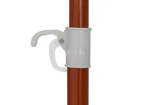 Umbrelă de soare cu stâlp din oțel, nisipiu, 240 cm - 3/5